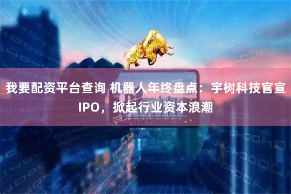 我要配资平台查询 机器人年终盘点:宇树科技官宣IPO,掀起行业资本浪潮